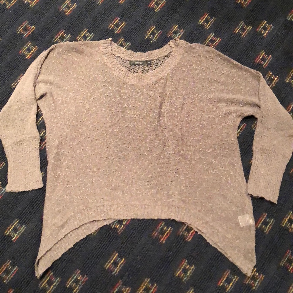 LF Millau Sheer Cropped Sweater with Openish Back